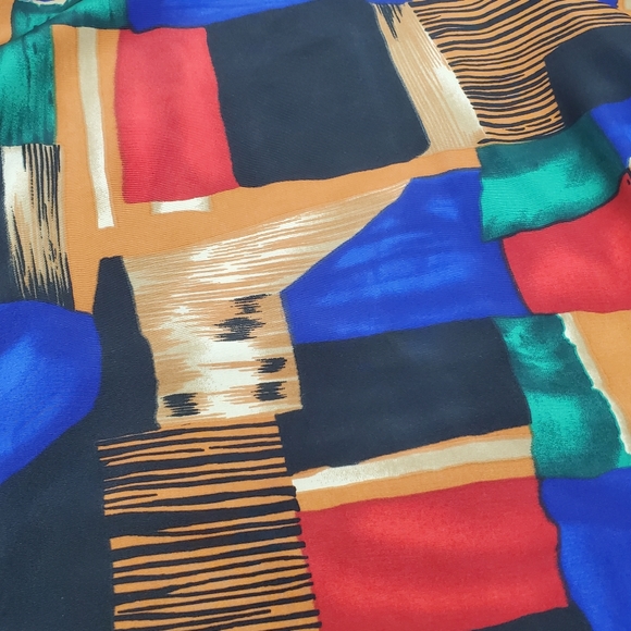 VTG Truffles 80’s Geometric Button Up Blouse - Picture 4 of 4